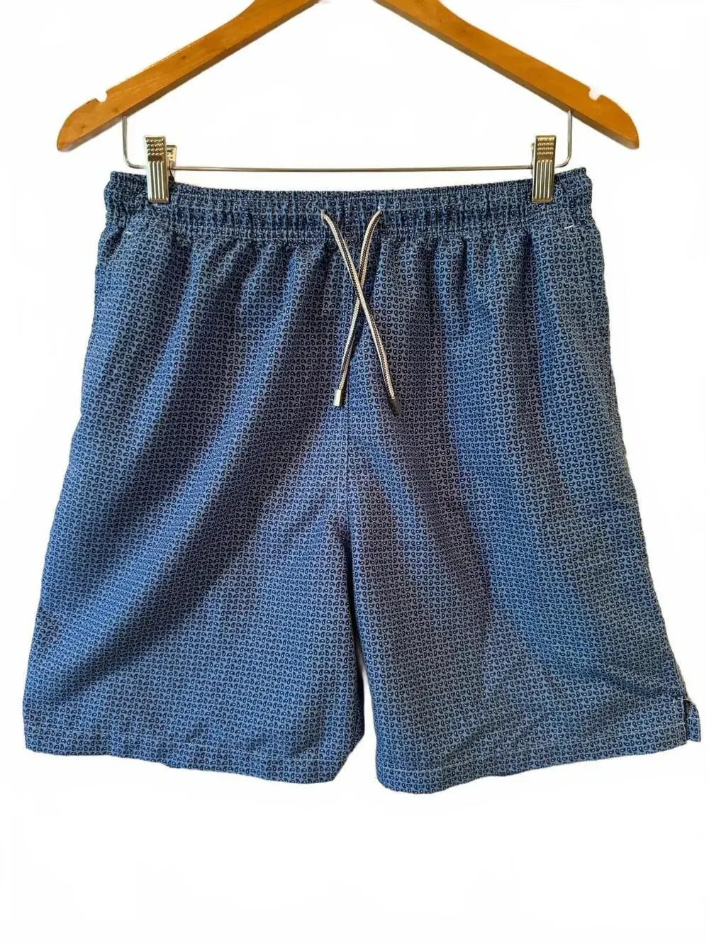 Peter Millar Paisley Neat Swim Trunks Blue Men’s Size L